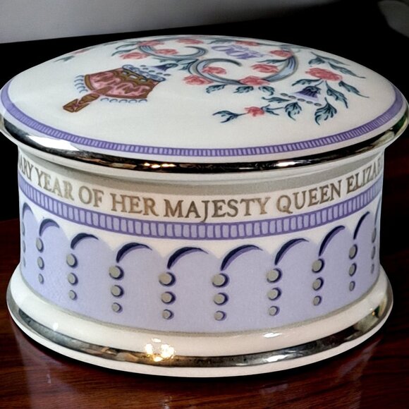 2000 The Royal Collection Queen Mother Centenary 100 Years Trinket Pill Box Case - Picture 8 of 10